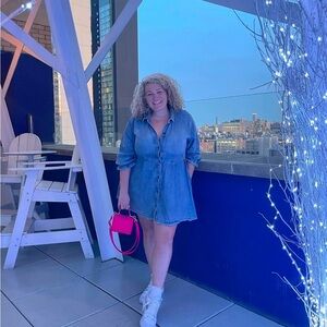 We The Free Blue Denim dress